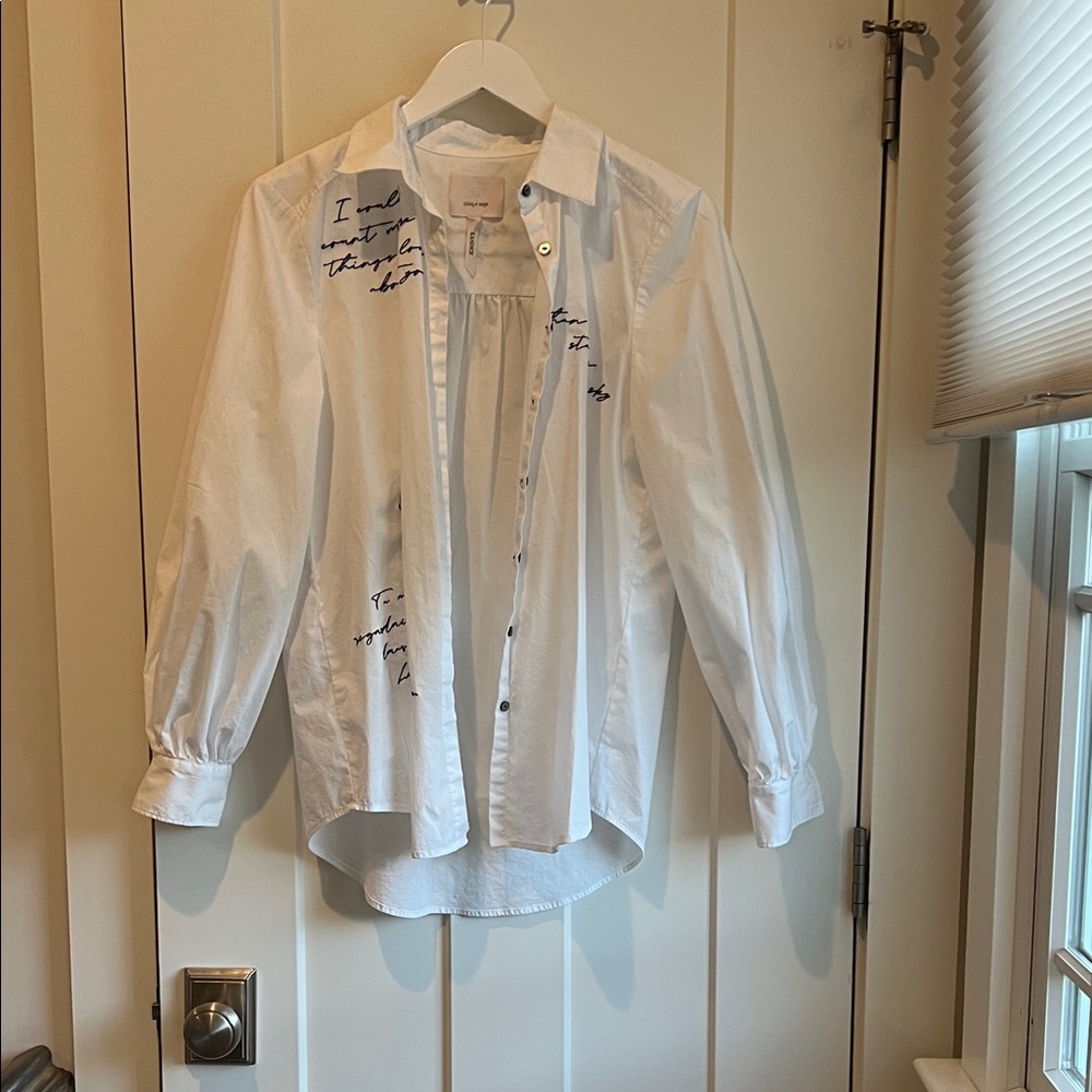 Cinq à Sept Gray Button Down Shirt
